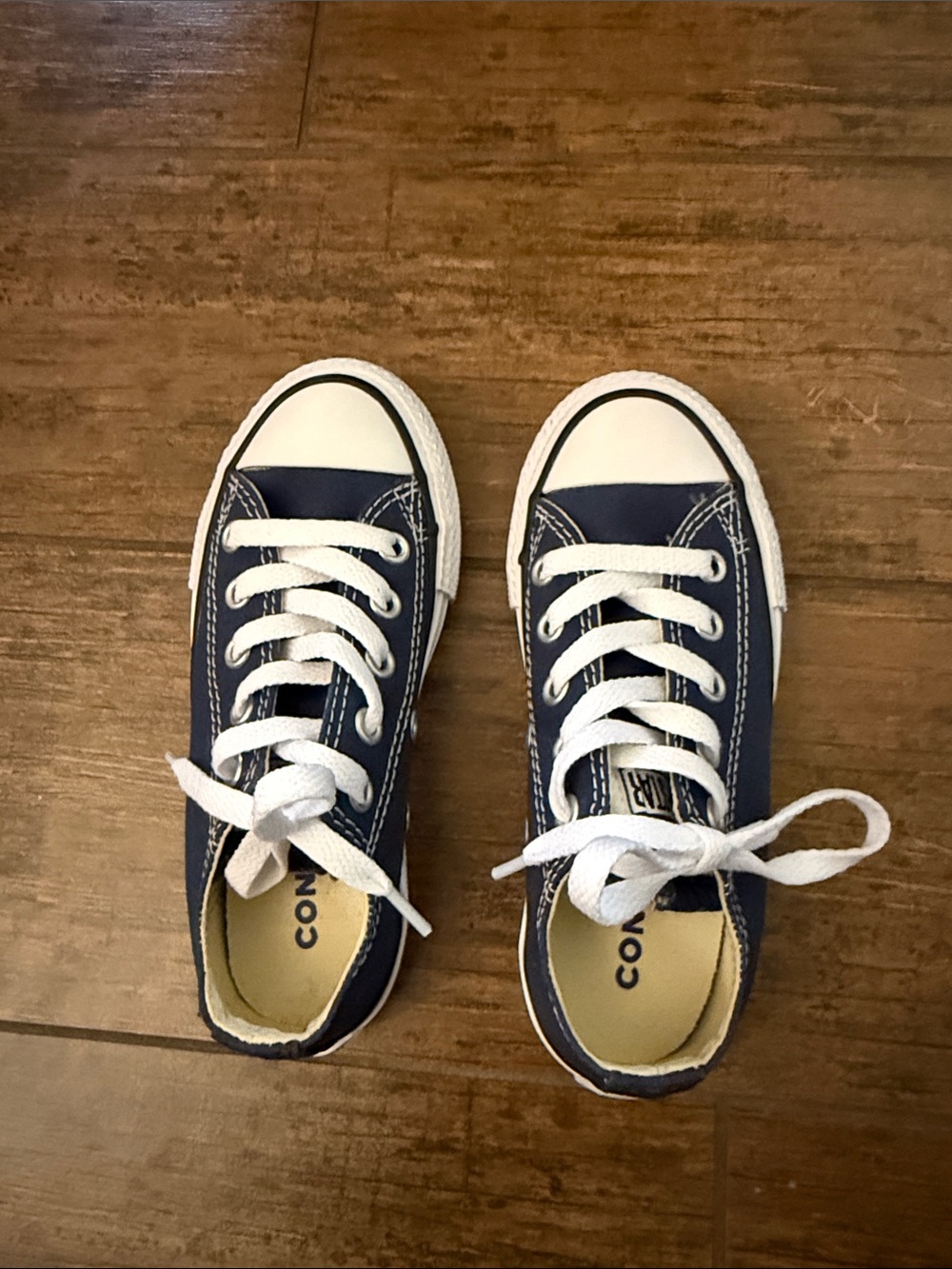 Converse Kids Navy and White Low Top Sneakers